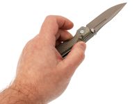 Складной нож Remette Rhino, сталь Sandvik 14C28N, рукоять микарта, зеленый