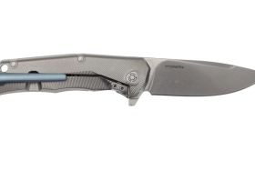 Нож складной LionSteel T.R.E. Blue Titanium, TRE BL, сталь M390, рукоять титан