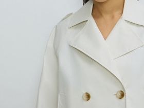 Укороченный плащ, Бежевый