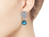 Серьги из белого золота с и топазами э4709сг03250356_white