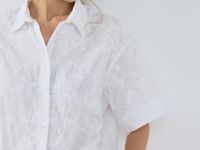 Рубашка из хлопка с вышивкой, Белый