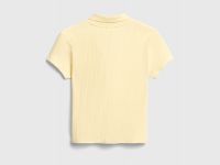Поло в рубчик для девочек, Желтый