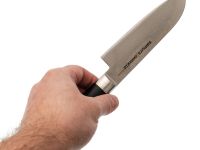 Нож кухонный Сантоку Samura Damascus SD-0092/Y, сталь VG-10/дамаск, рукоять G-10