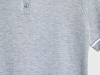 Базовый джемпер поло с коротким рукавом, Серый