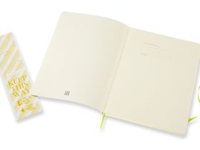 Записная книжка в линейку Moleskine "Classic Soft" XLarge 19х25 см 192 стр., обложка мягкая лайм