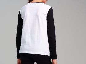 Фуфайка трикотажная для девочек (футболка с длинными рукавами)