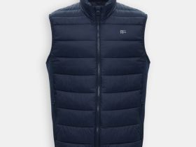 Утепленный жилет с воротником-стойкой