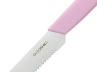 Нож кухонный для стейка Okroshka Salad 12 см, сталь 5cr15mov, рукоять пластик, розовый
