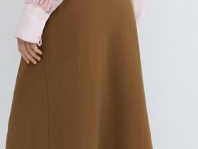 Юбка А-силуэта из модала, Оранжевый