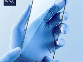 Защитное стекло для экрана и объектива камеры Wiwu (WI-IP002) для Apple iPhone 15 Pro антибликовое (черная рамка)