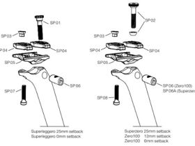 Крепежная гайка для подседельных штырей Deda Elementi SUPERZERO, ZERO100 (серебристый)