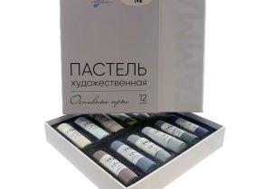 Набор пастели сухая Гамма, 12 цветов, серые оттенки, картон. упак.