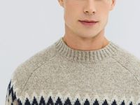 Джемпер с жаккардовым узором, Бежевый