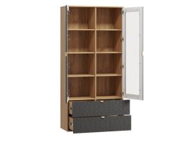 Витрина Монблан 2-93x195 Ритм Графитовый