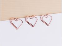 Скрепки фигурные 27 мм Meshu "Hearts" 6 шт., пакет с европодвесом