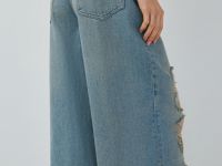 Джинсы со средней посадкой, Голубой