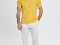 Однотонное поло из хлопка