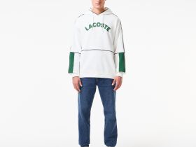 Мужская хлопковая толстовка Lacoste с капюшоном
