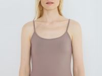 Базовый топ из микрофибры, Коричневый