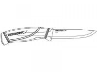 Нож с фиксированным лезвием Morakniv Companion Desert, сталь Sandvik 12С27, рукоять резина/пластик