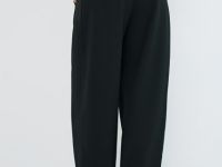 Трикотажные брюки О-силуэта, Черный