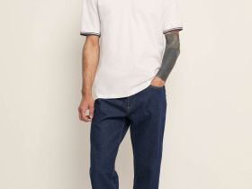 Поло из трикотажа пике с контрастной отделкой