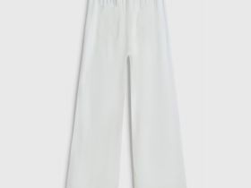 Текстильные брюки для девочек, Белый