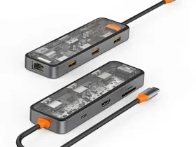Адаптер Wiwu Cyber HUB USB-C 8 в 1 на 2xUSB 3.0/USB 2.0/SD/TF (3.0)/HDMI (4K30)/PD/RJ45 (CB008) (Gray)