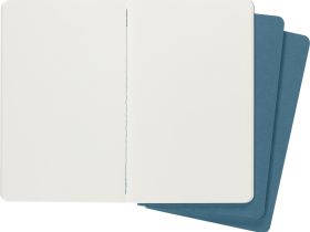 Блокнот нелинованный Moleskine "Cahier Journal" 3 шт Large 13х21 мм 84 стр, обложка голубая