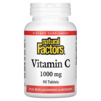 Natural Factors, витамин C с биофлавоноидами и шиповником, 1000 мг, 90 таблеток