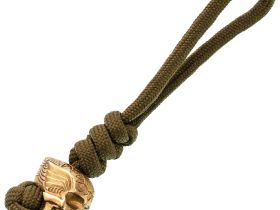 Бусина с темляком Череп Инопланетный, латунь