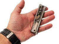 Складной нож Reate EXO-M, сталь Elmax, рукоять черно-зеленая микарта