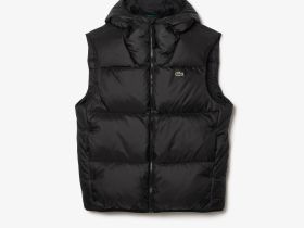 Мужской влагоотталкивающий жилет Lacoste с капюшоном