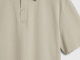 Поло с имитацией второго слоя, Бежевый