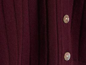 Кардиган в рубчик с шерстью, Фиолетовый