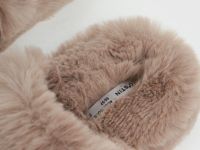 Меховые тапочки с открытым носком, Коричневый