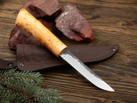 Нож Ханты-Манси, сталь Х12МФ, рукоять карельская береза