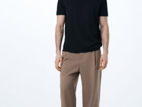 Поло из технологичной ткани с молнией, Черный