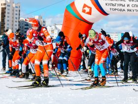 Звезды Олимпийских игр пробежали лыжный марафон с якутянами