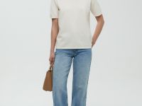 Джемпер с коротким рукавом и округлой горловиной