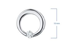Подвеска из белого золота с бриллиантом э4701пд10173500