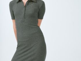 Трикотажное платье для девочек, Серый