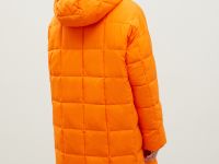 Стеганое утепленное пальто с капюшоном