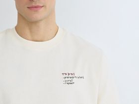 Футболка с текстовой вышивкой, Белый