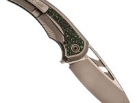 Складной нож TUOTOWN Whale, сталь M390, рукоять титан, Jungle Wear карбон