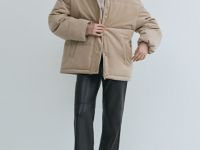 Утеплённая куртка из вельвета, Бежевый