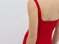 Платье миди, Красный