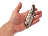 Складной нож TUOTOWN Espada, сталь Tmax, рукоять Grey Crystal Ti/Chaotic Gold CF