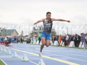 Кай Адамов вышел в лидеры по якутским прыжкам на Играх Манчаары