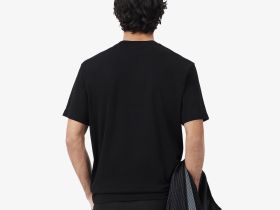 Мужская футболка Lacoste из хлопка с нагрудным карманом